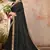 Black embroidered silk blend saree with blouse