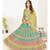 Yellow & Turquoise Blue Embellished Semi-Stitched Lehenga & Unstitched Blouse with Dupatta