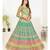 Yellow & Turquoise Blue Embellished Semi-Stitched Lehenga & Unstitched Blouse with Dupatta