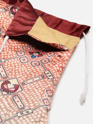 Maroon floral print silk semi stitched lehenga 4