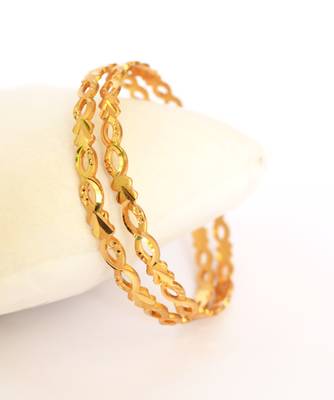 Gold Plated Machine Cut Bangles 1