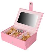 NFI essentials Double layer Jewellery Trousseau Box Makeup Bag Vanity Kit Travel Organiser Big Box for Girls, Women