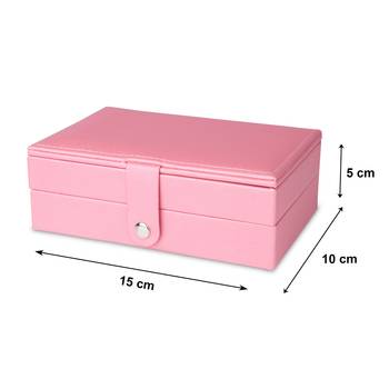 NFI essentials Double layer Jewellery Trousseau Box Makeup Bag Vanity Kit Travel Organiser Big Box for Girls, Women 4