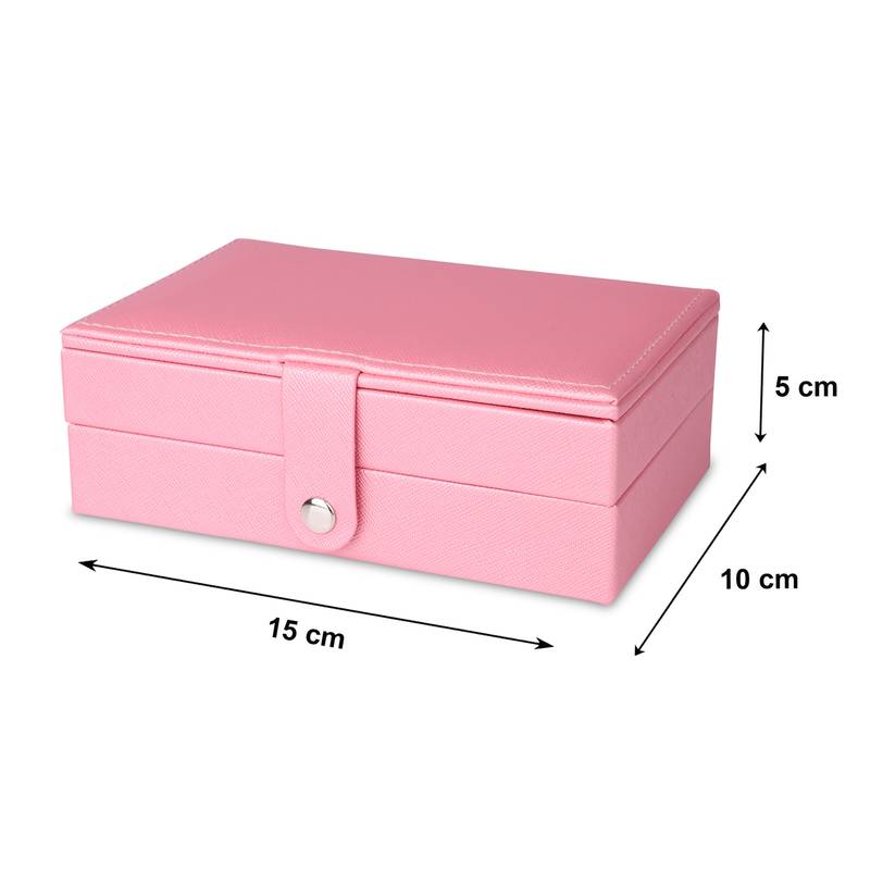NFI essentials Double layer Jewellery Trousseau Box Makeup Bag Vanity Kit Travel Organiser Big Box for Girls, Women
