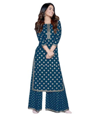 Blue Kurti Printed 1