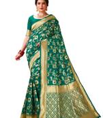 Rama woven art silk saree saree with blouse