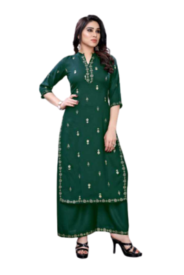  Dark Green Kurti Pant 1
