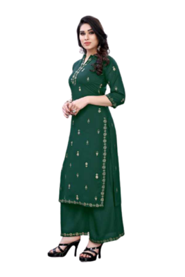  Dark Green Kurti Pant 2