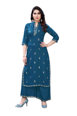 Blue Kurti Pant 1
