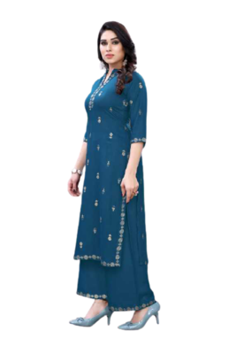 Blue Kurti Pant 2
