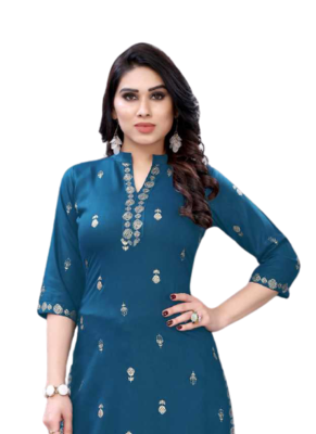 Blue Kurti Pant 4