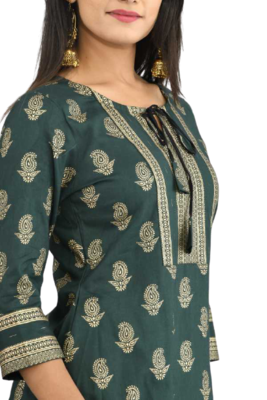  Green Kurti & Skirt 4