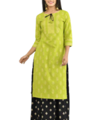  Lime Green Kurti & Skirt