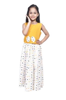 Umbrella print Lehenga choli with bow 1