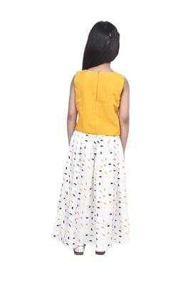 Umbrella print Lehenga choli with bow 4