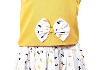 Umbrella print Lehenga choli with bow 5