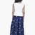 Blue start printed lehenga choli with bow