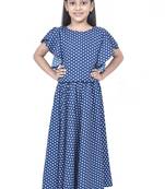 Blue polka dot lehenga choli