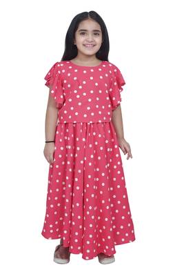 Pink polka dot lehenga choli 1