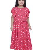 Pink polka dot lehenga choli