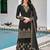 Rahi Fashion Women's Semi-Stitched Black Faux Georgette sharara suit for wedding wear