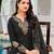 Rahi Fashion Women's Semi-Stitched Black Faux Georgette sharara suit for wedding wear