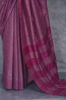 magenta silk hand woven handloom saree with blouse