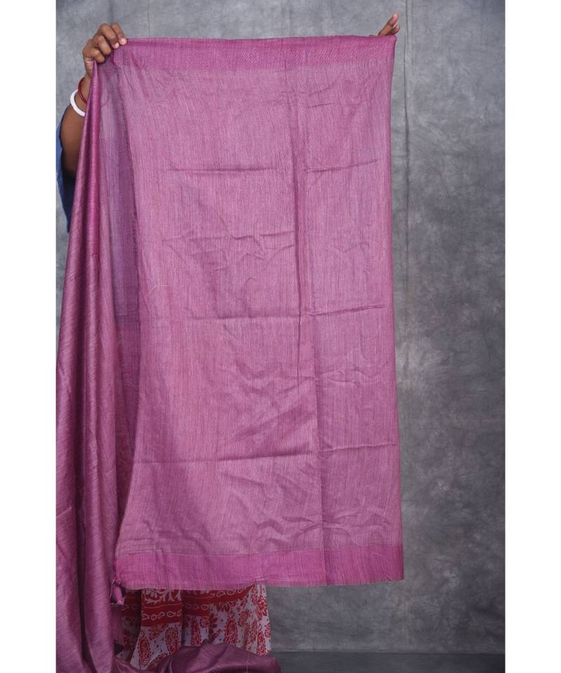 magenta silk hand woven handloom saree with blouse