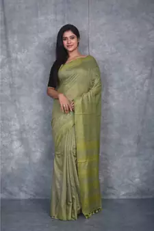 lime silk hand woven handloom saree with blouse