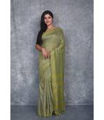 lime silk hand woven handloom saree with blouse