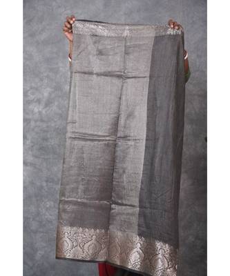 black silk hand woven handloom saree with blouse 5