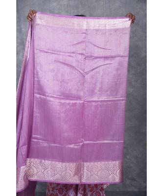 purple silk hand woven handloom saree with blouse 5