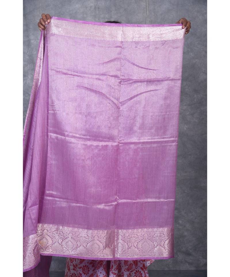 purple silk hand woven handloom saree with blouse