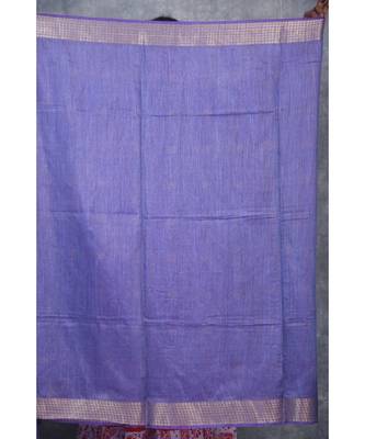 blue silk hand woven handloom saree with blouse 5