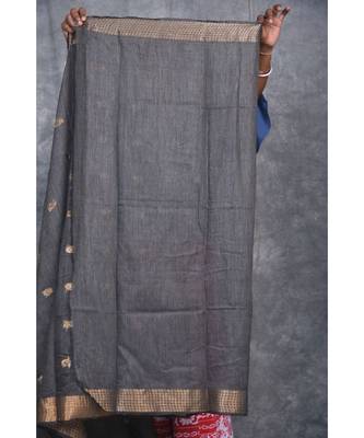 black silk hand woven handloom saree with blouse 5