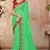 Green plain lycra saree with blouse