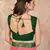 Peach plain lycra saree with blouse