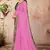 Pink plain lycra saree with blouse