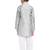 Brocade Kurta Pajama Set Full Sleeve  Silver