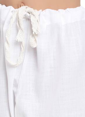 Chikankari Cotton Kurta Pajama Set Full Sleeve  White 5