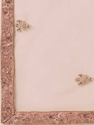 Divaastha Pink Embroidered Sequinned Tie and Dye Semi-Stitched Lehenga & Unstitched Blouse With Dupatta 5