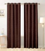 Brown polyester Printed Net  curtains