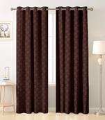 Brown polyester Printed Net  curtains