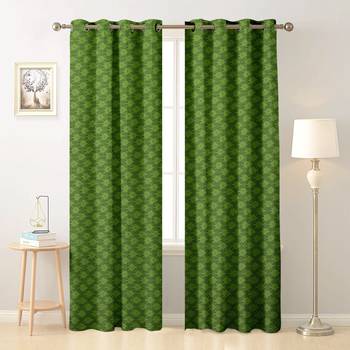 Green polyester Printed Net  curtains 1