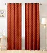 Orange polyester Printed Net  curtains