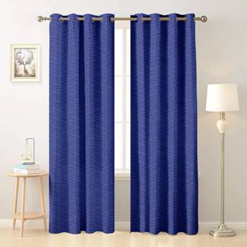 blue polyester Printed Net  curtains 1