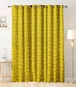 Yellow polyester Printed Net  curtain