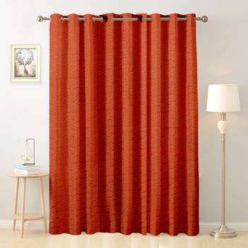 Red polyester Printed Net  curtain 1