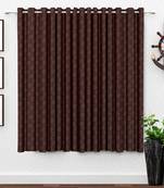 Brown polyester Printed Net  curtain