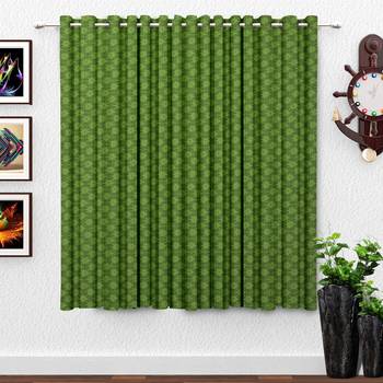 Green polyester Printed Net  curtain 1